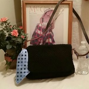 SOLD💜Liz Claiborne croqueted flap purse